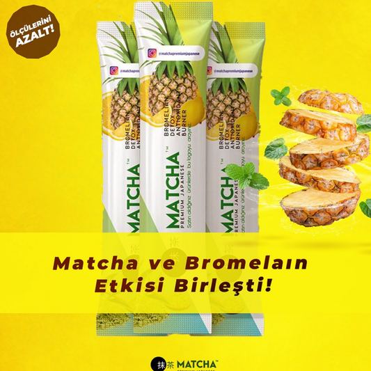 Matcha Premium Japanese Bromelain içeren 20 adet Bitki Çayı